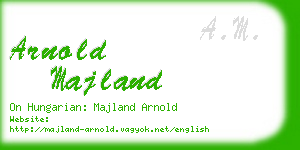 arnold majland business card